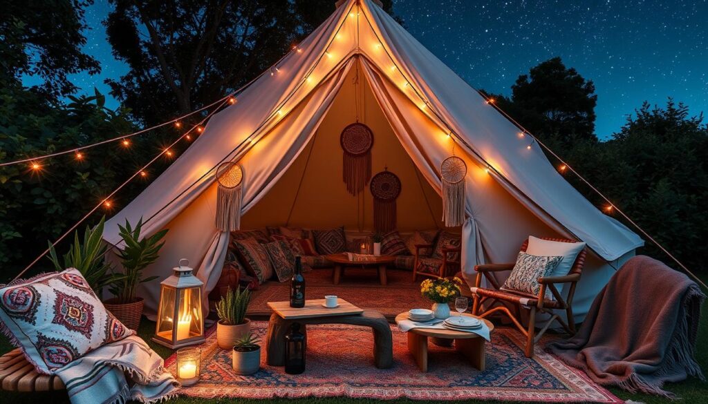 Boho glamping accessories