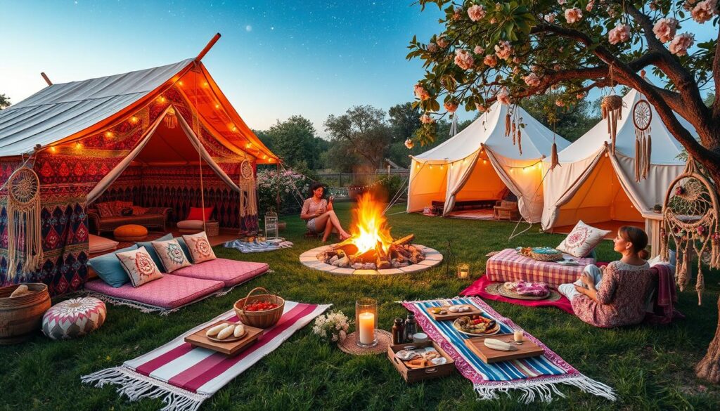 Boho glamping activities