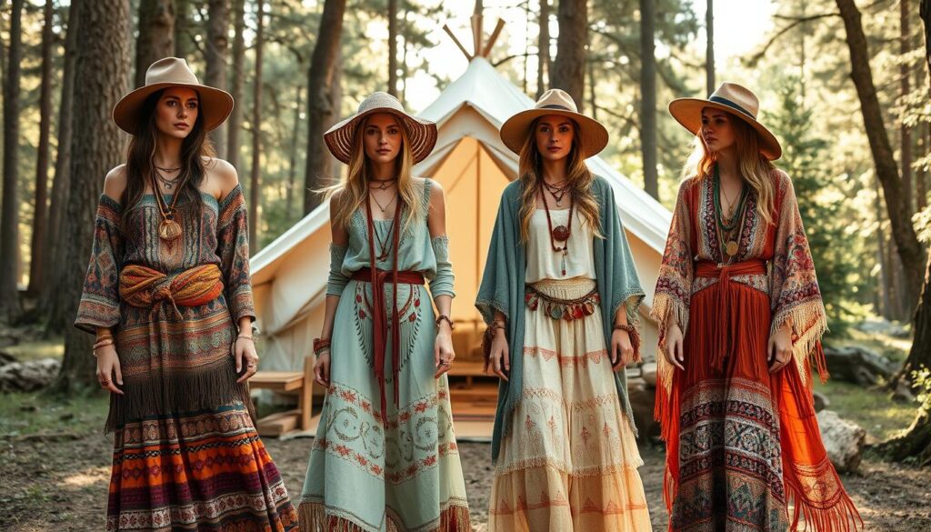 bohemian camping fashion