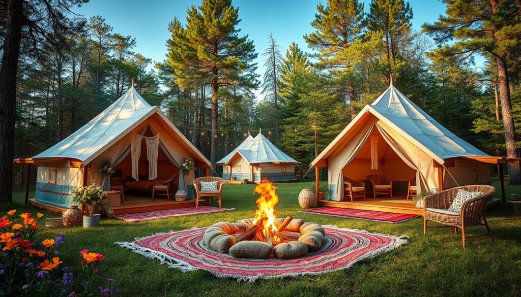 boho glamping aesthetic