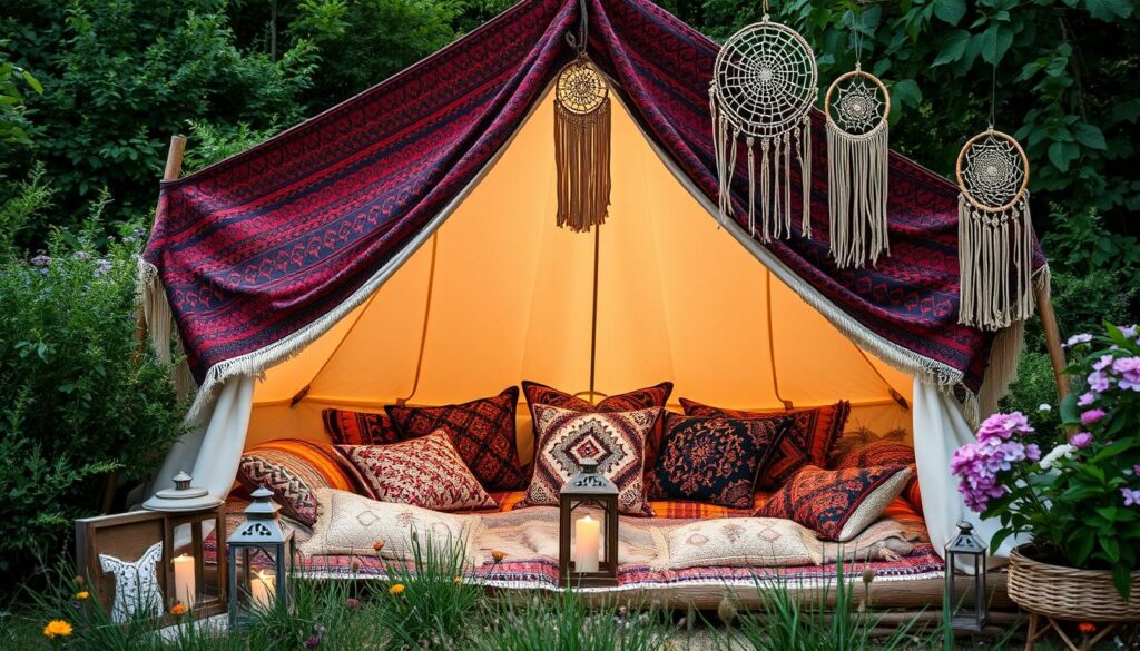 boho glamping decor