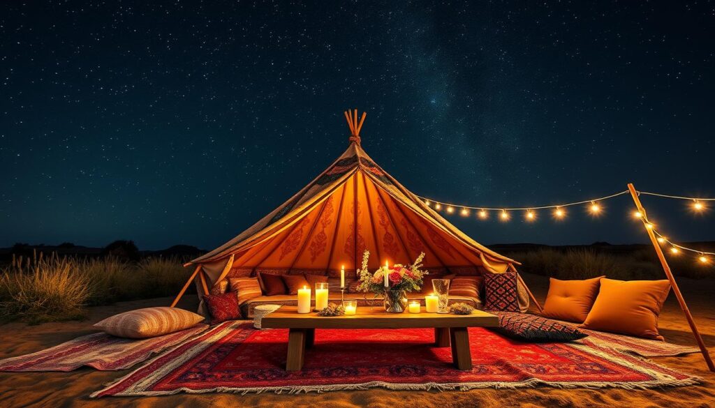 boho glamping decor