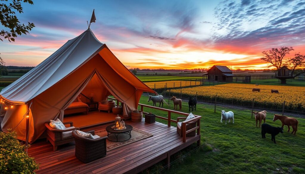 farm stay glamping