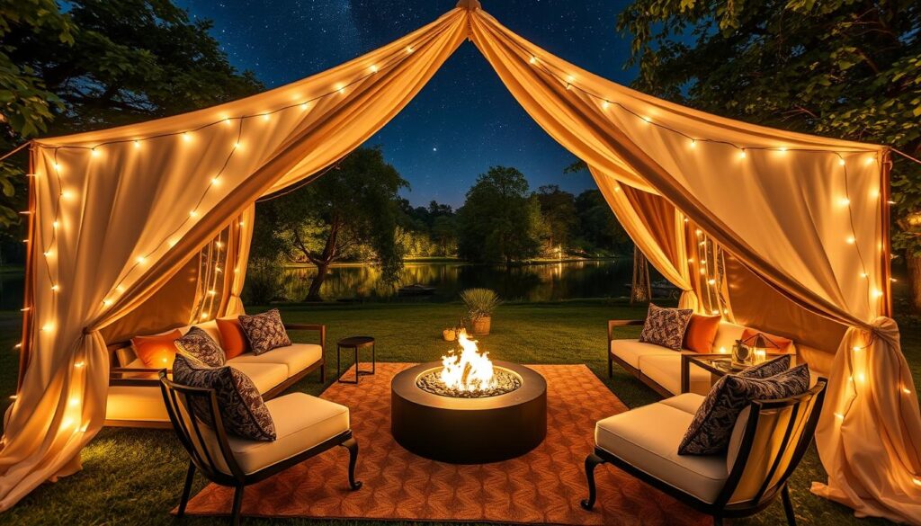 glamorous outdoor camping experience