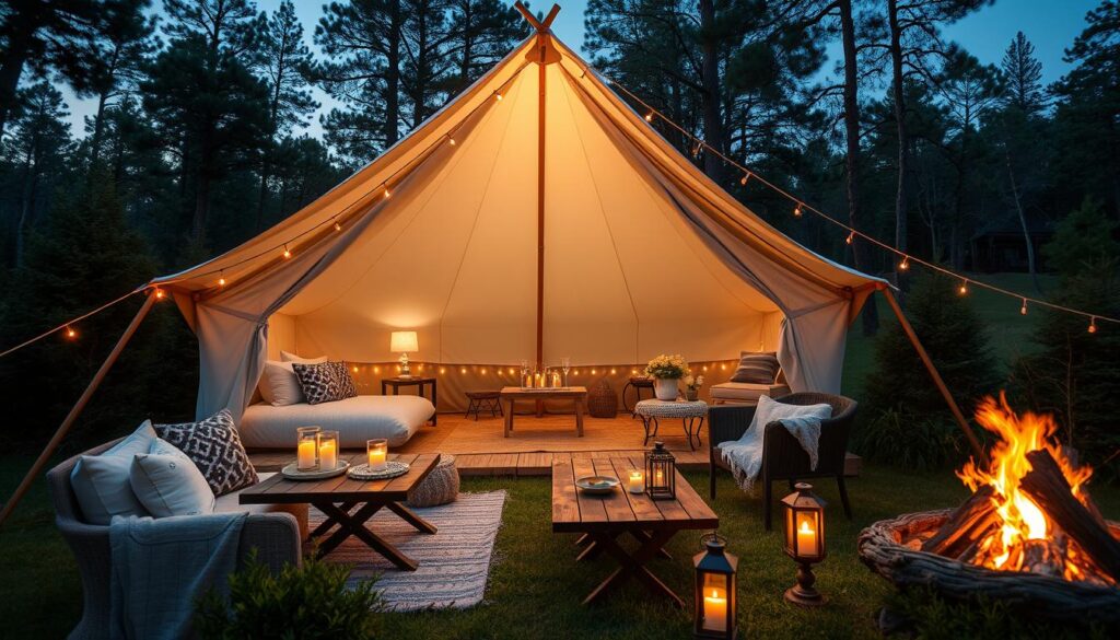 glamorous wilderness glamping space