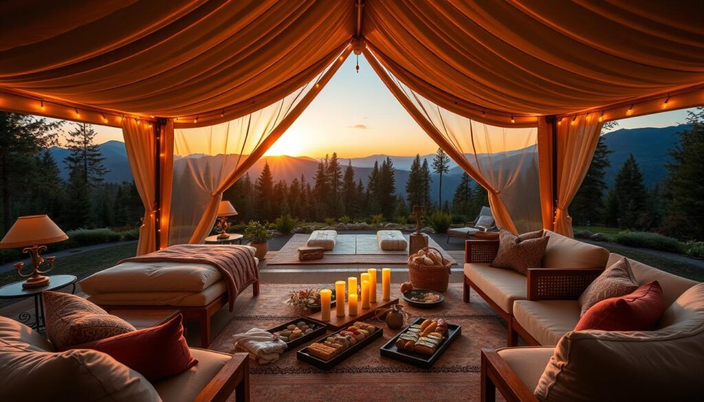 luxury glamping amenities