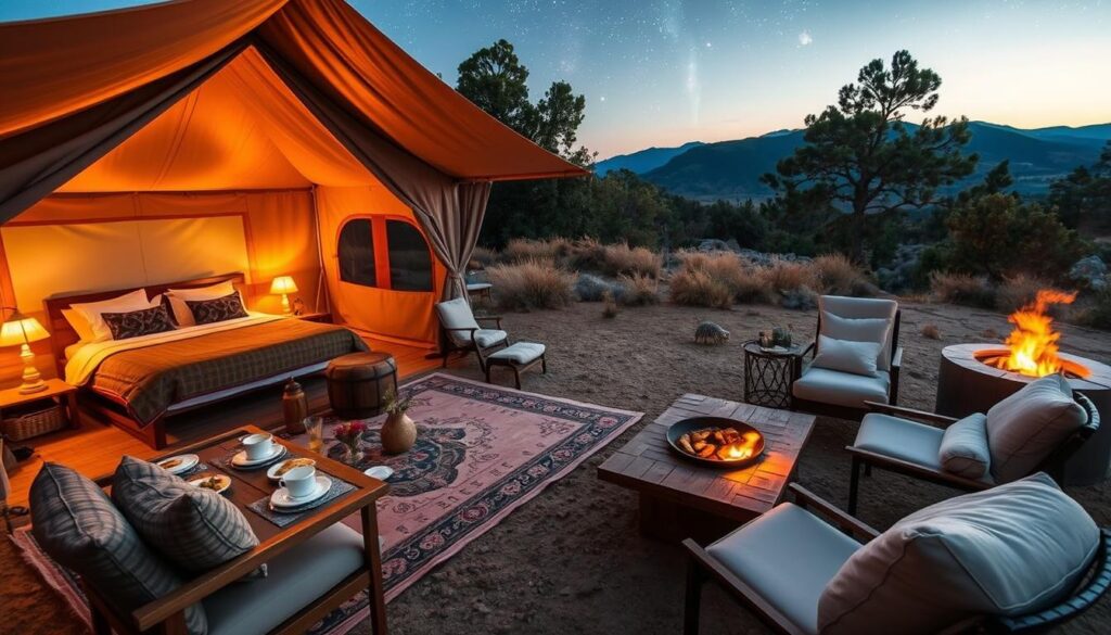 luxury glamping amenities