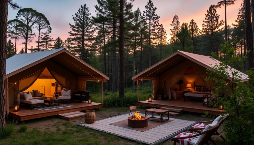 luxury tents at camping resorts