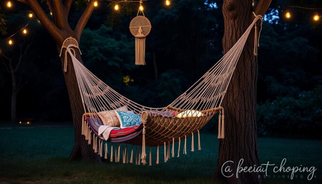 modern boho style hammock