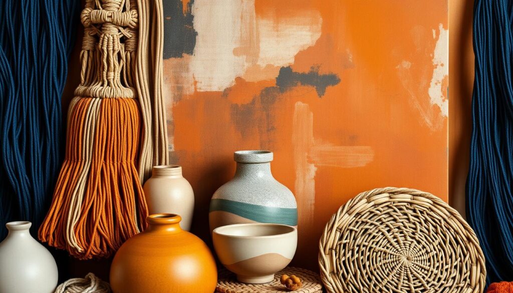 blending boho art colors and textures