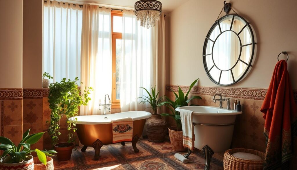 bohemian bathroom style