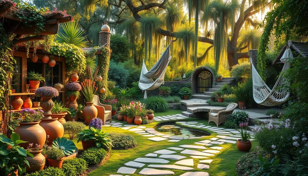 bohemian garden design