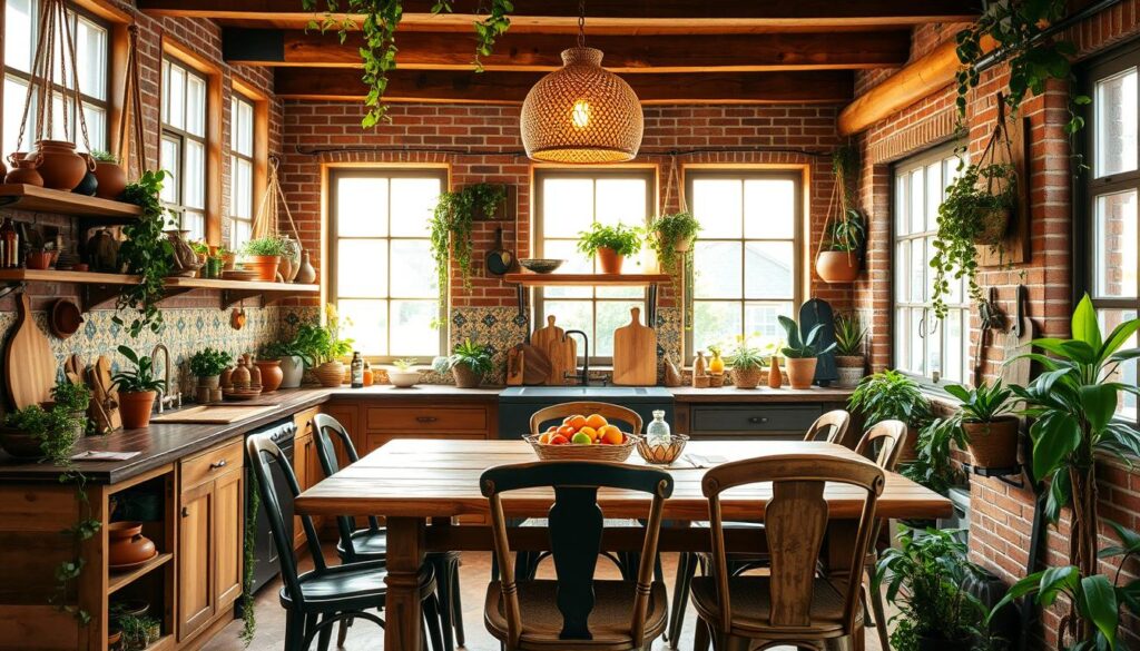 bohemian kitchen decor