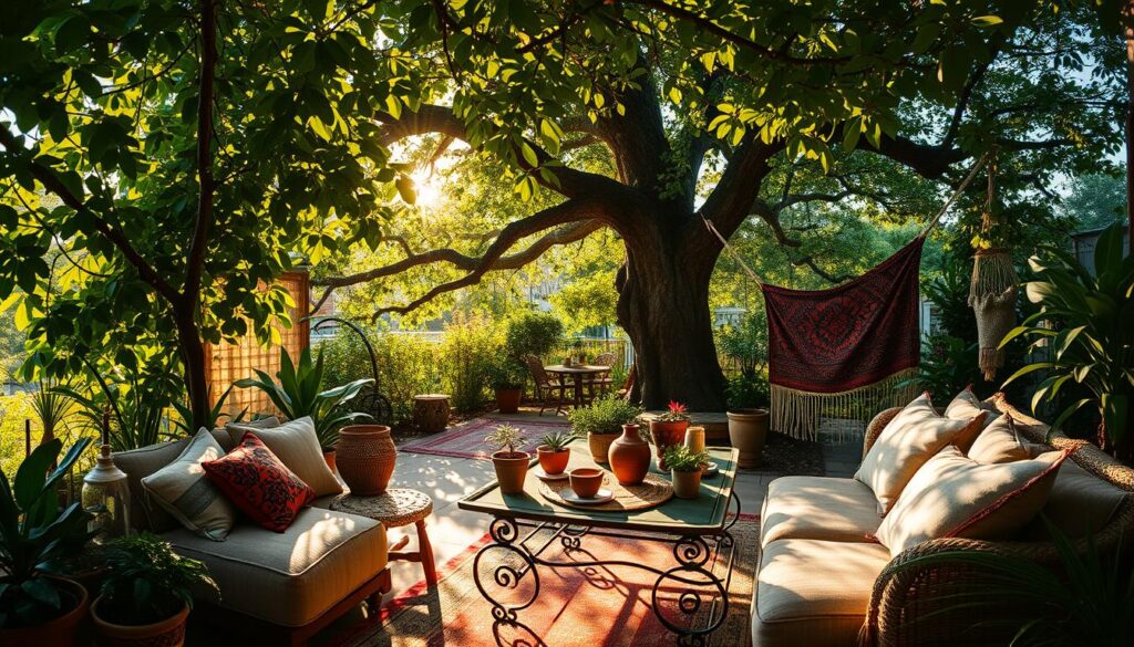 bohemian outdoor space