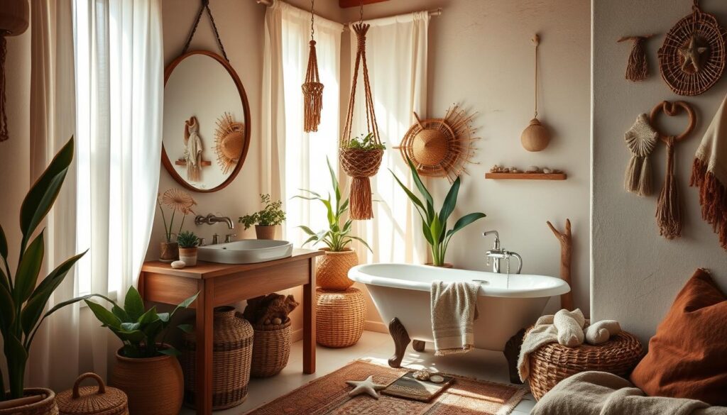 boho bathroom style