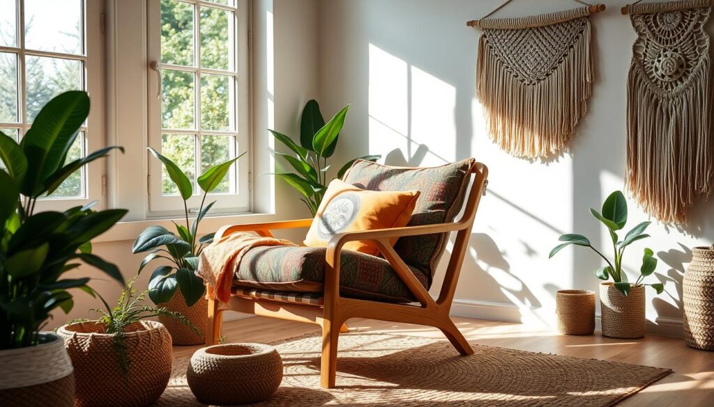 boho chair styling