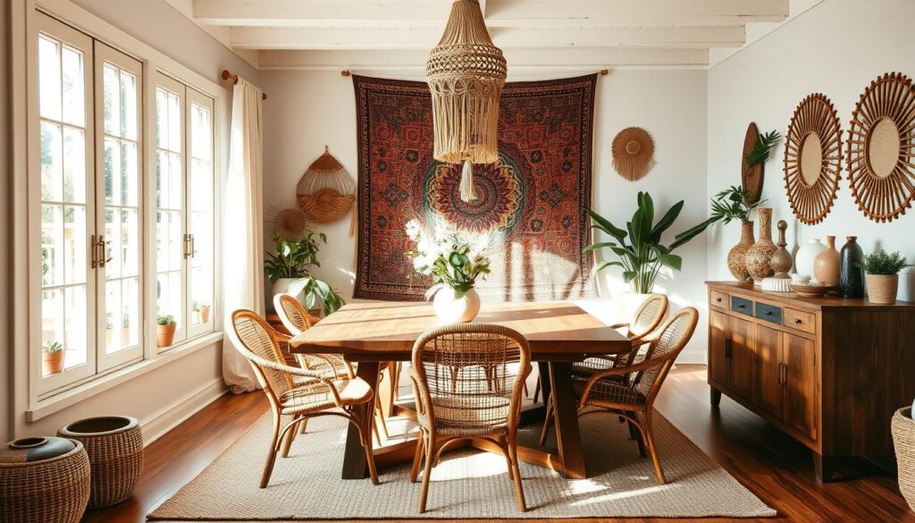 boho dining room