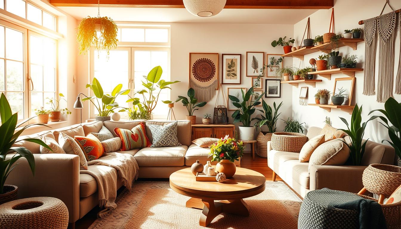 boho family room decor inspo