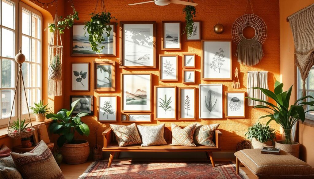 boho gallery wall