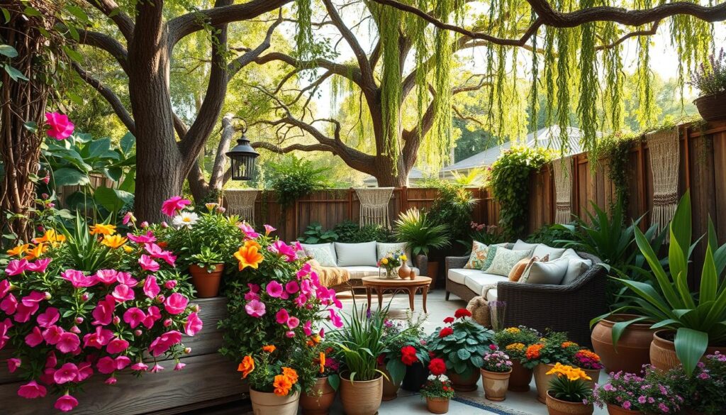 boho outdoor garden