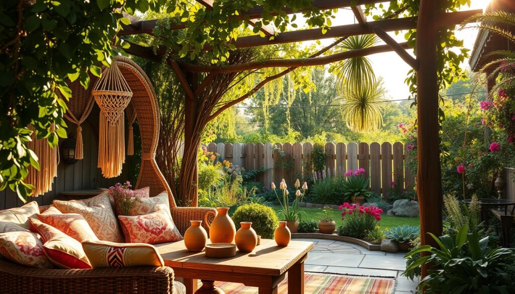 boho outdoor space