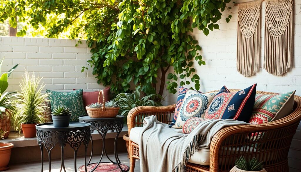 boho patio decor