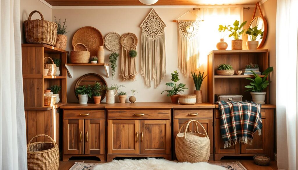 boho style storage