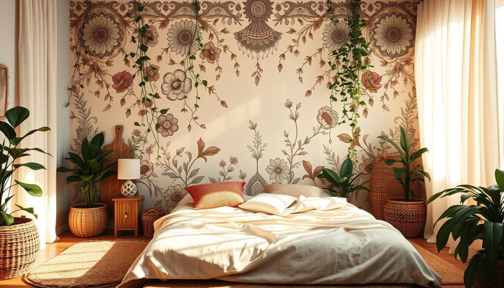 boho wall mural