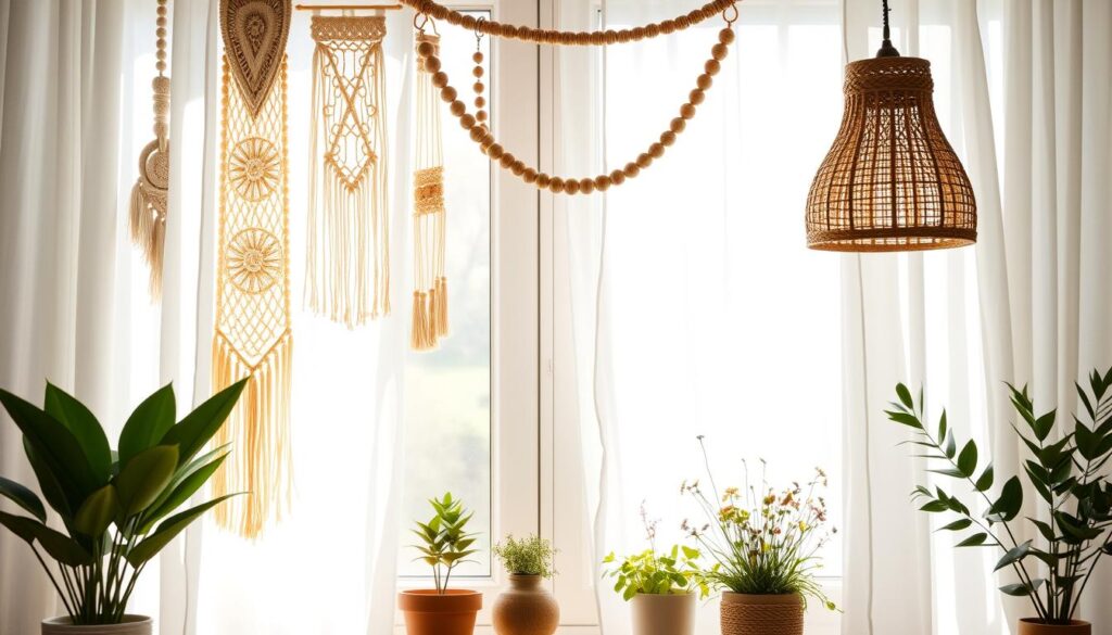 boho window treatment