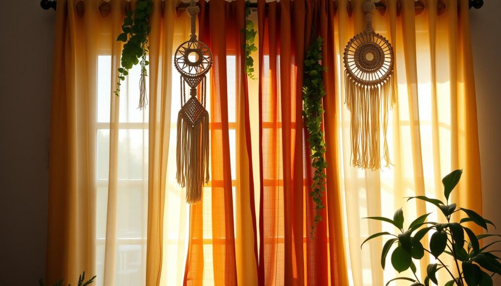 boho window treatment