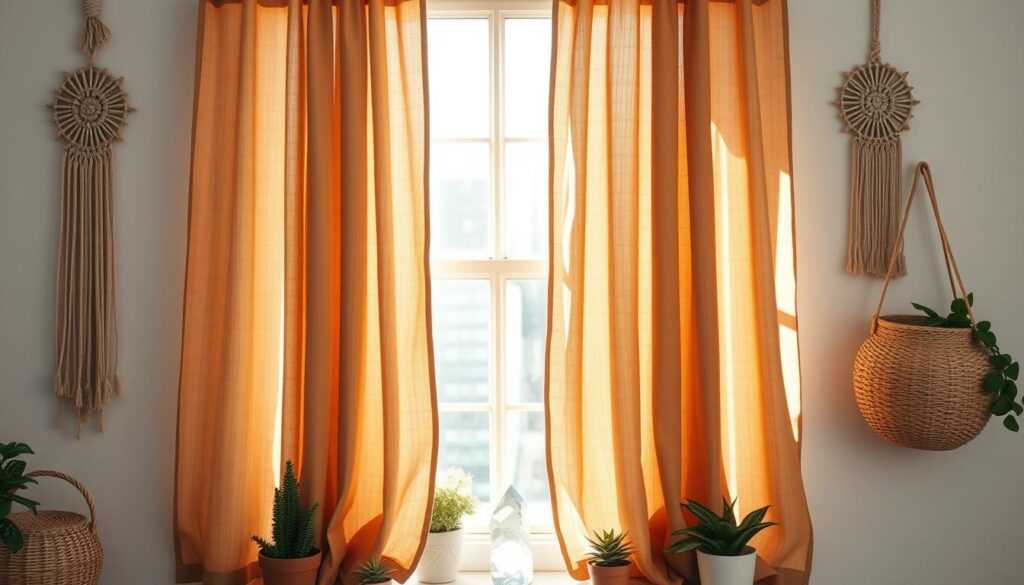 boho window treatment