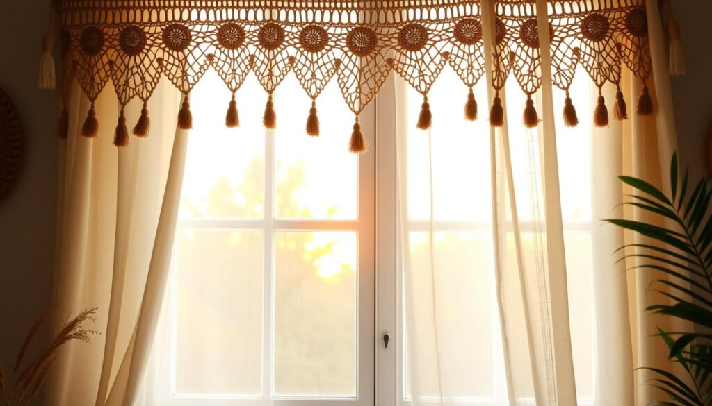 boho window treatment