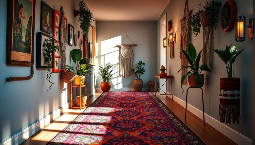 color and pattern in hallway