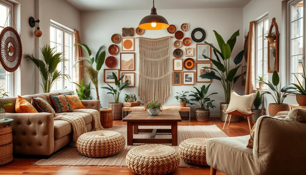 functional boho space layout