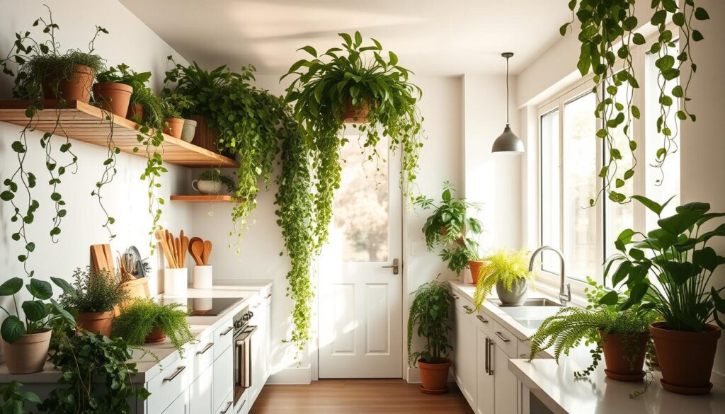 greenery in kitchen