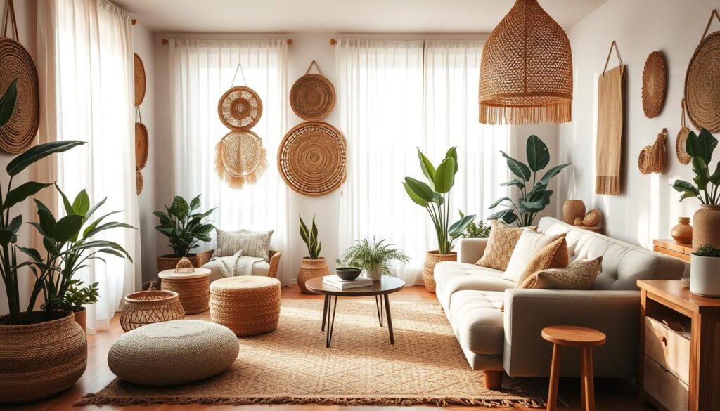 jute living room decor