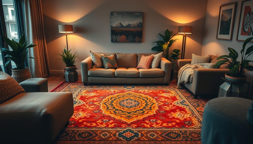 living room statement rug