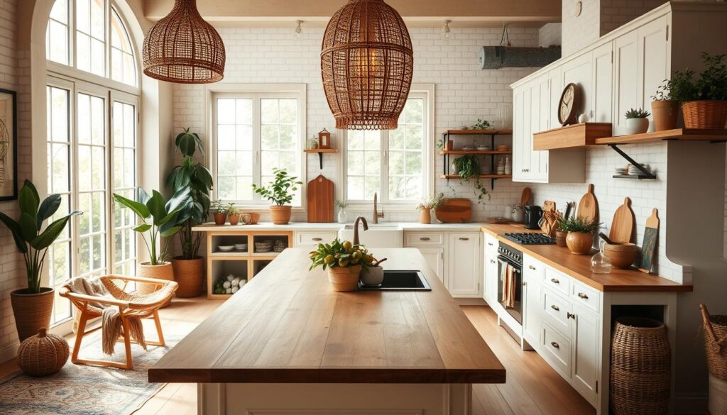 modern boho kitchen