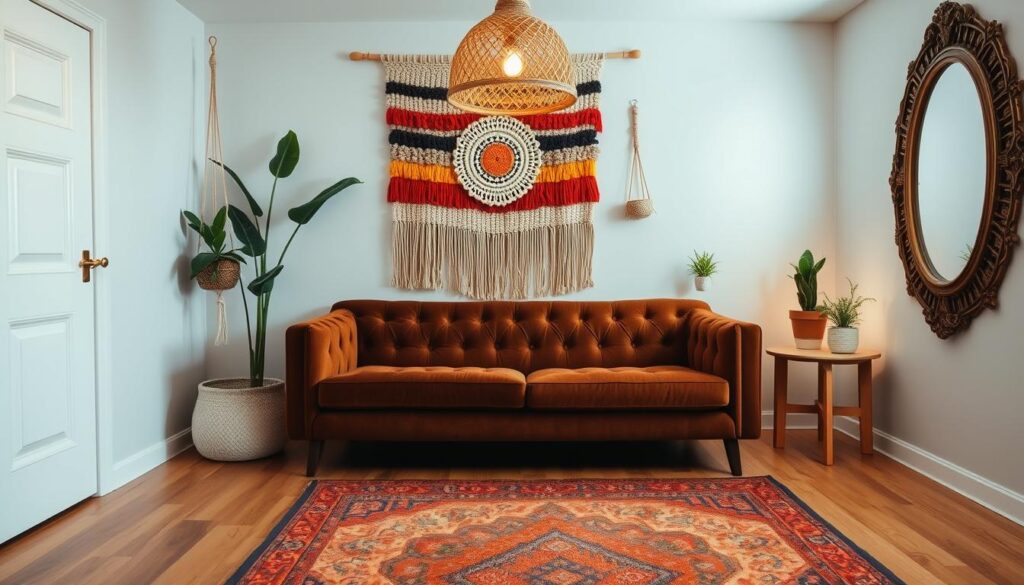 modern boho style room