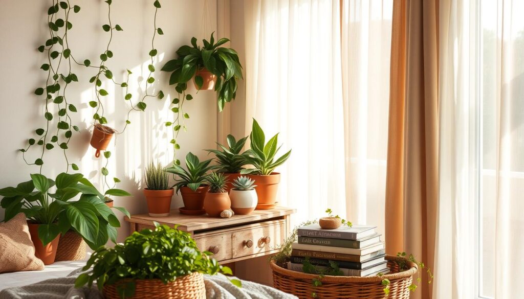 natural elements and indoor plants