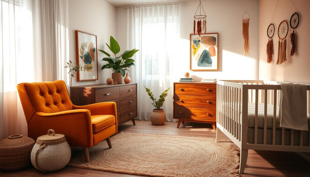 nursery decor with color accents