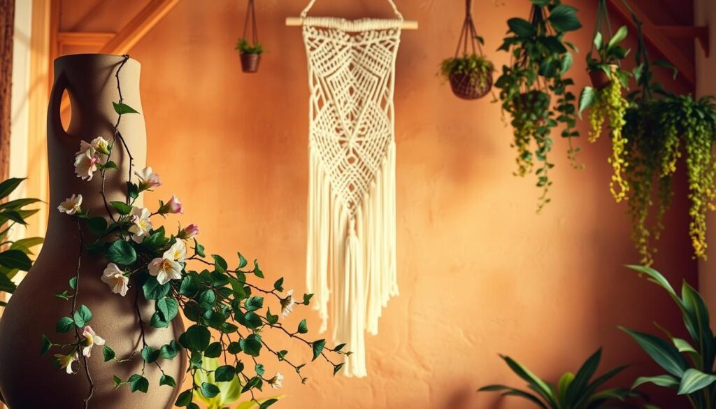 organic shapes in boho style