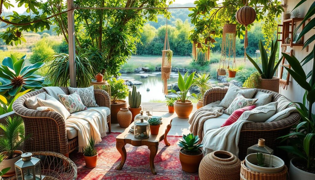 outdoor boho style