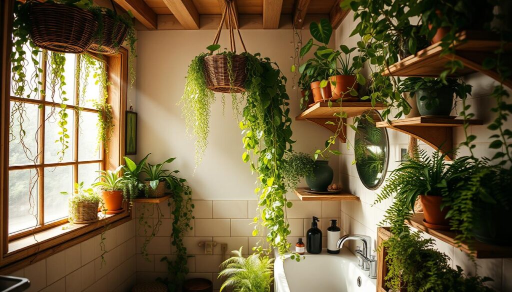 plants in bathroom decor