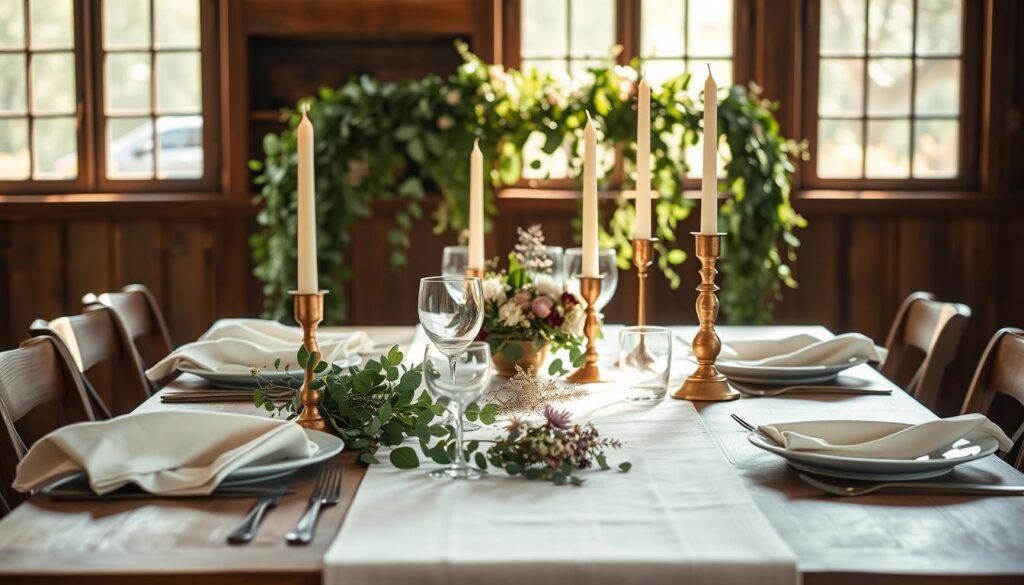 table settings and linen styling