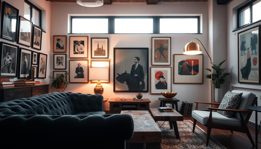 vintage and modern interior design