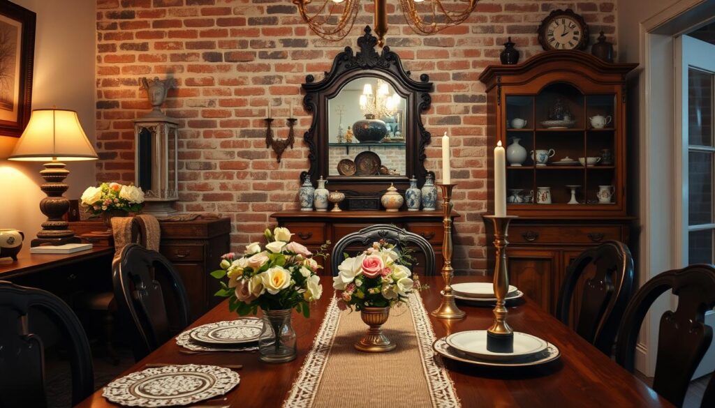 vintage decor in dining style