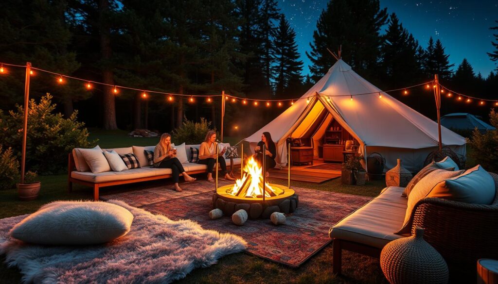 Outdoor glamping activities
