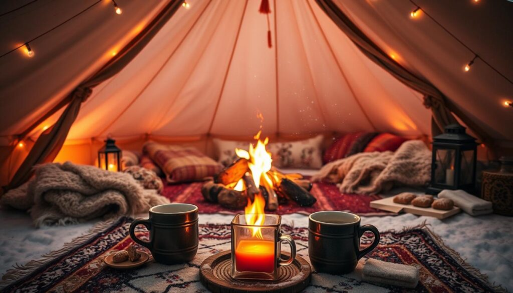 boho and winter glamping themes