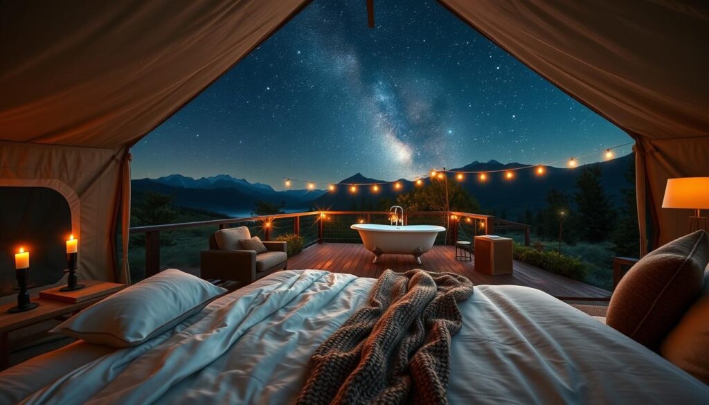 luxury glamping amenities